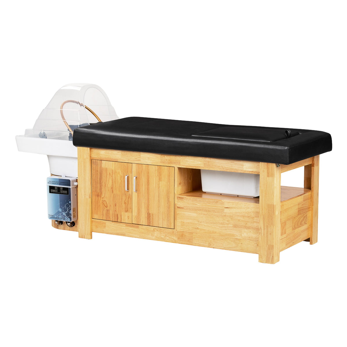 Gabbiano Head Spa Bali Lettino Massaggio Elettrico con Lavatesta - Nero