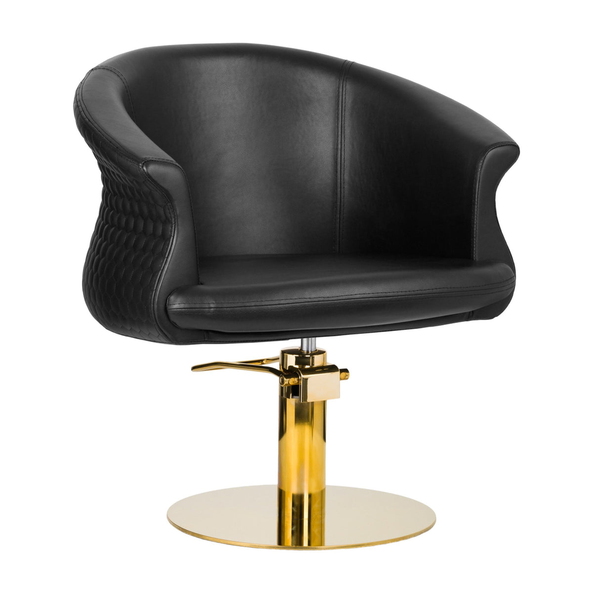 Gabbiano Poltrona Wersal per Parrucchiere - Nero Oro