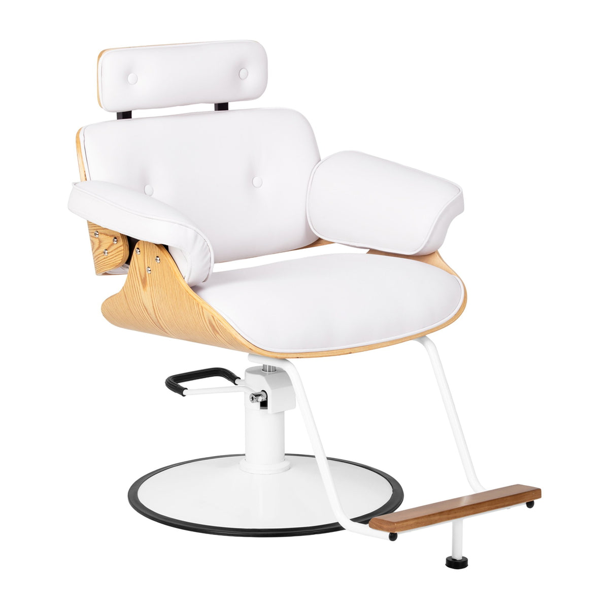 Gabbiano Poltrona Barber Florencja per Parrucchiere - Bianco Bianco