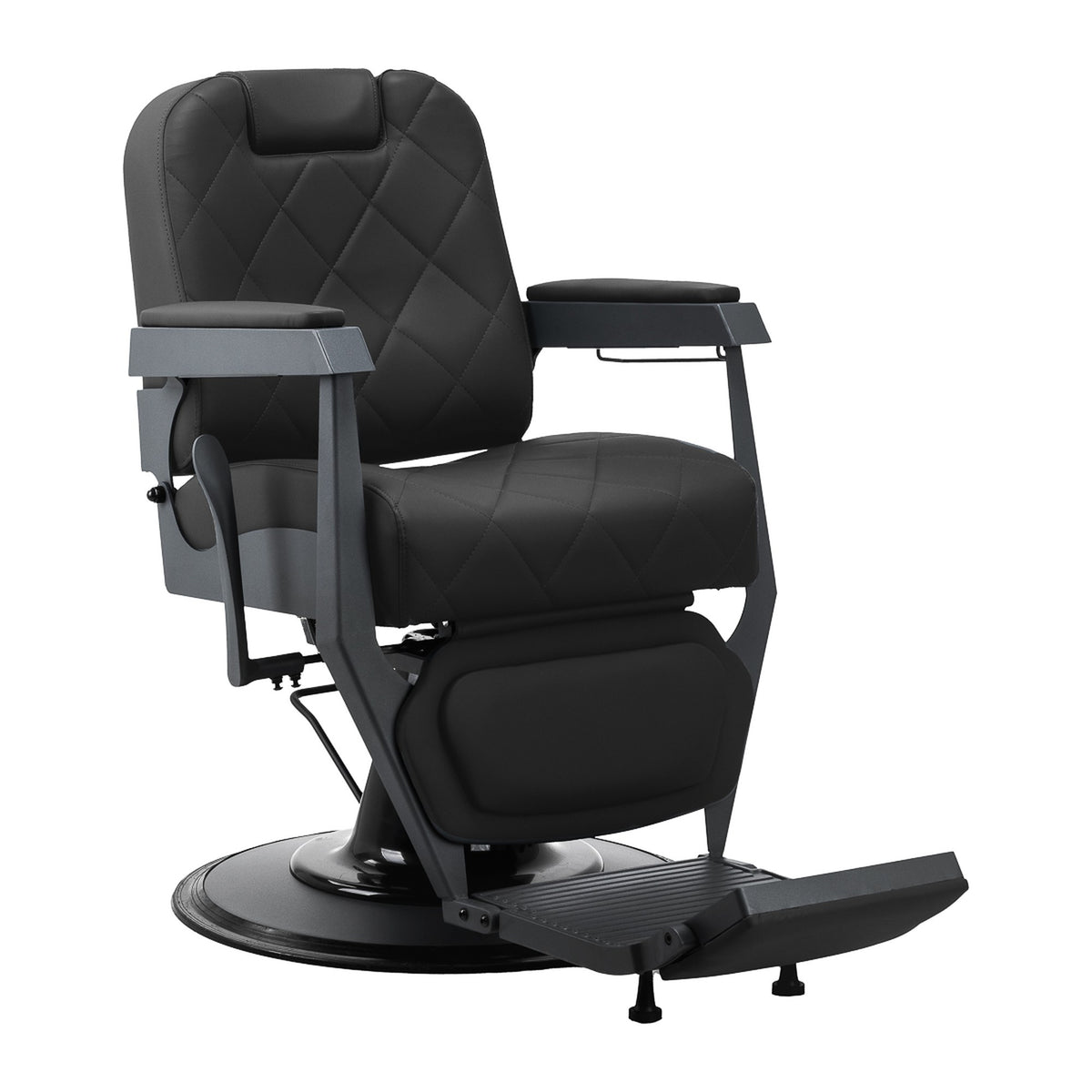 Gabbiano Poltrona Barber Bruno per Parrucchiere - Nero Grigio