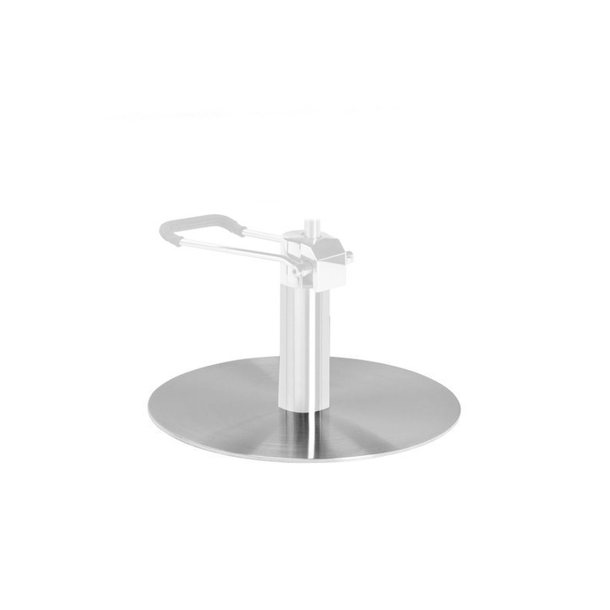 Gabbiano Base Rotonda L010 per Sedia da Barbiere - Inox