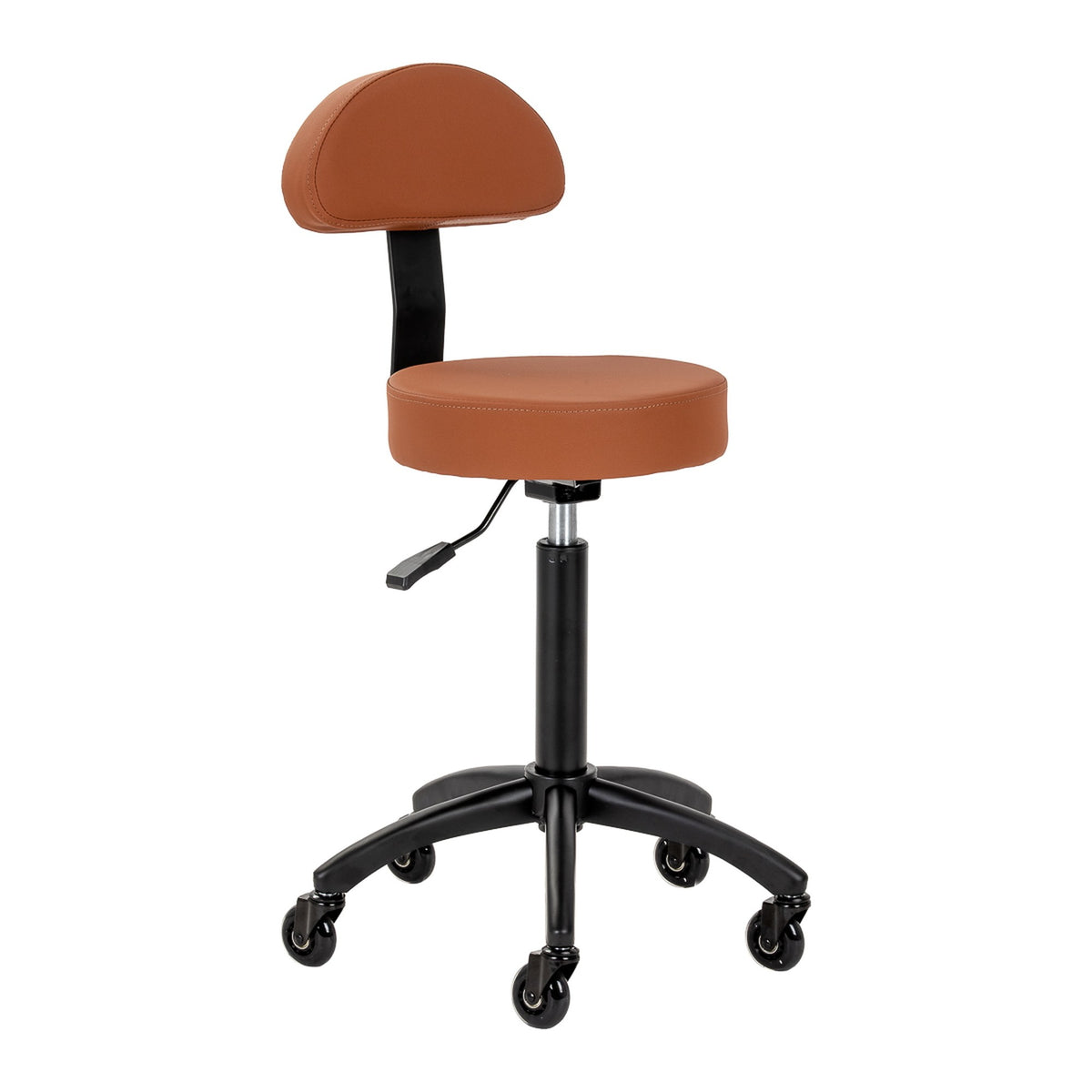 Gabbiano Sgabello D026 per Parrucchiere - Marrone