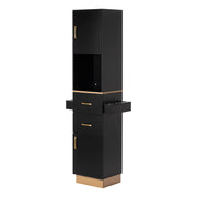 Gabbiano Mobile Totem Porta attrezzi per Parrucchiere - Nero Gold