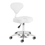 Azzurro Sgabello 156-F Bump-Up con Rotelle - Bianco