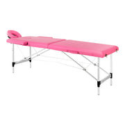 Balance Lettino Massaggio Pieghevole in Alluminio 2 Segmenti - Rosa