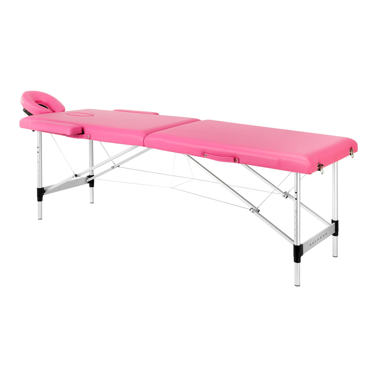 Balance Lettino Massaggio Pieghevole in Alluminio 2 Segmenti - Rosa