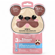 Maschera Viso Cosmi 3in1 Beauty Steps Carlino Estratto di Caffe