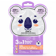 Maschera Viso Cosmi 3in1 Beauty Steps Koala Acido Ialuronico