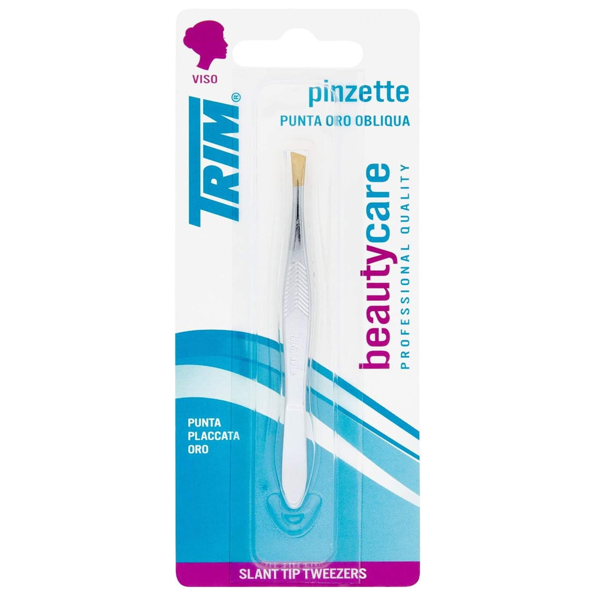 Pinzetta Sopracciglia Professionale Trim Pinzetta Viso Punta Oro Obliqua