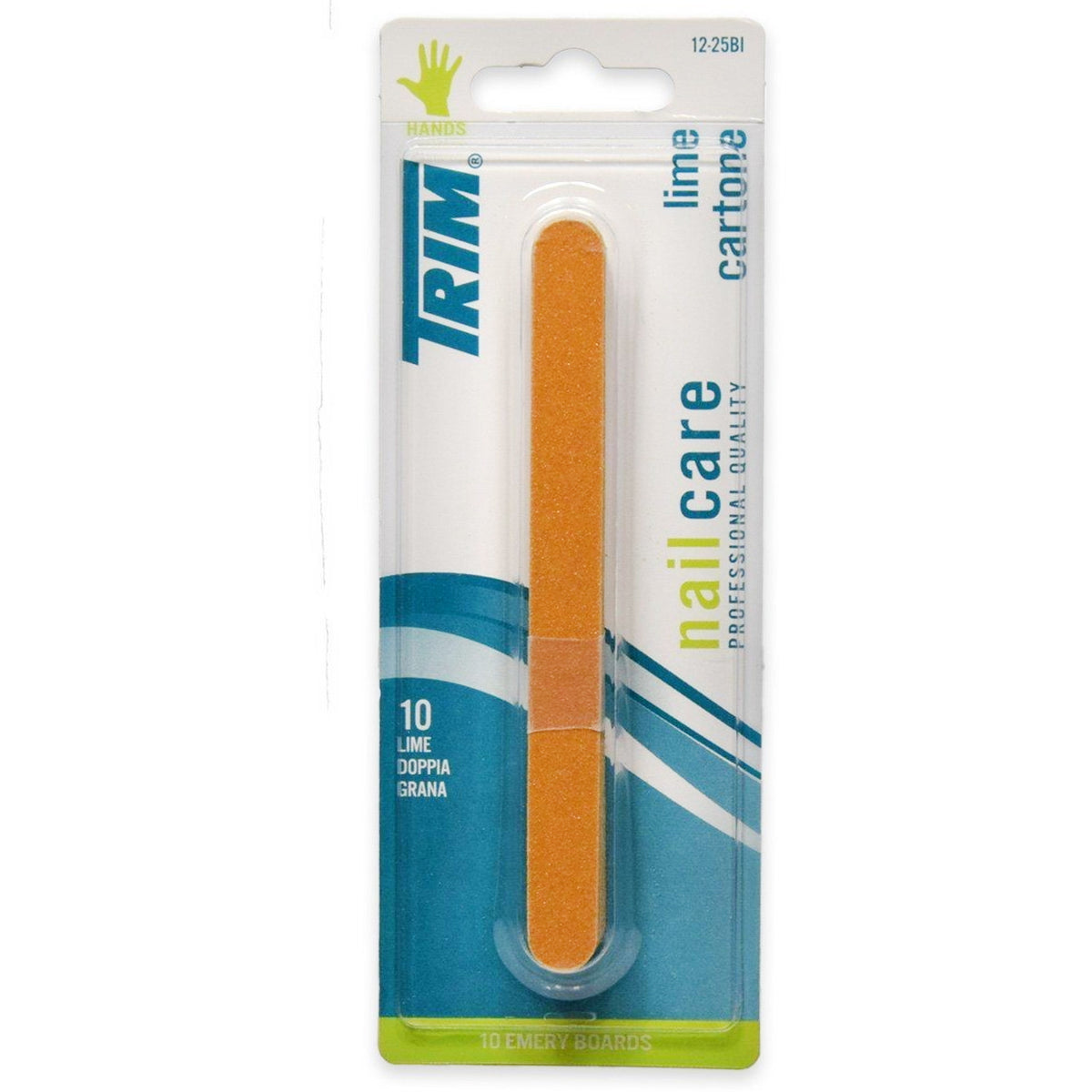 Lima per Unghie Trim Cartone Doppia Grana Media e Fine 10pz