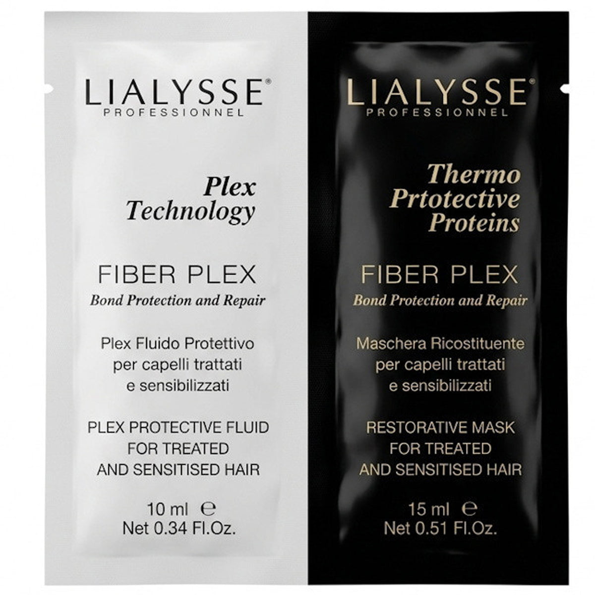 Trattamento Ricostruzione Capelli Lialysse Fiber Plex Fluido e Maschera