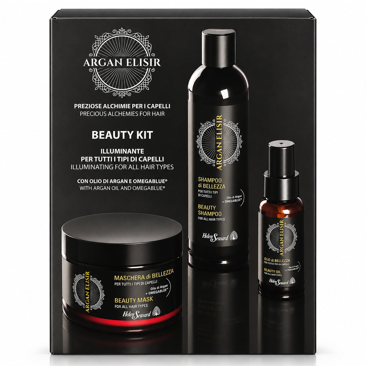 Olio di Argan Capelli Helen Seward ArganElisir Beauty Kit Illuminante Capelli