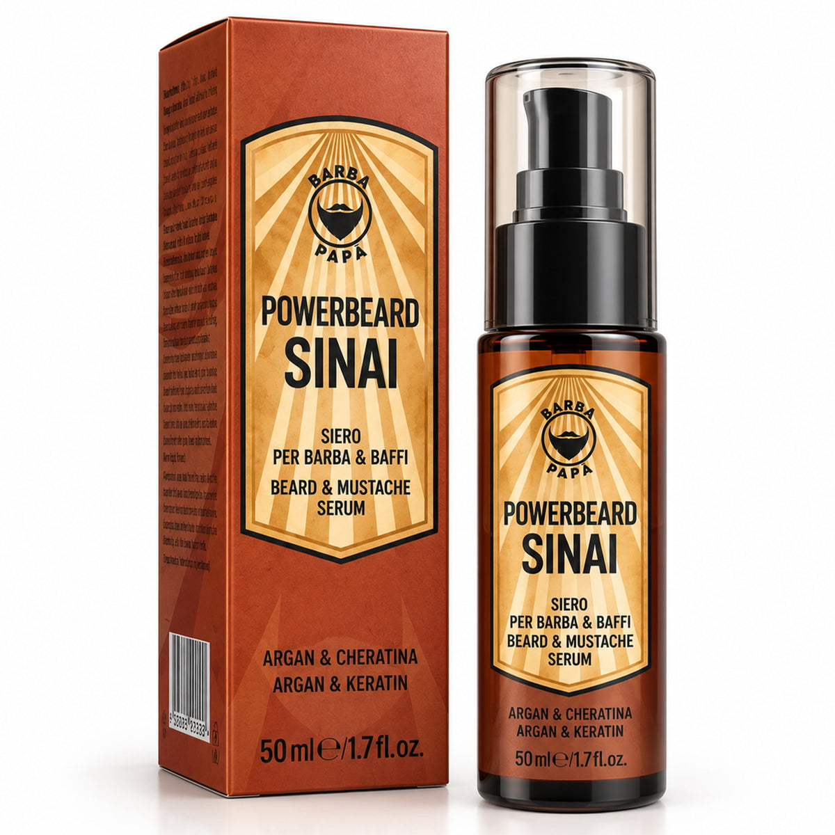 Olio Barba Barbapapa PowerBeard Sinai Siero Barba e Baffi 50ml