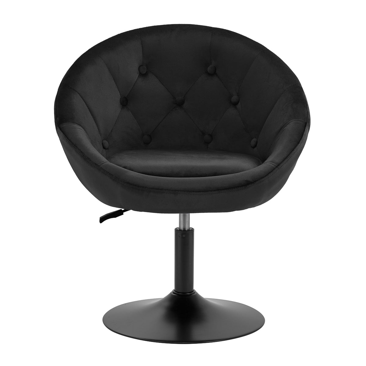 4Rico Poltrona Girevole QS-BL12B in Velluto - Nero