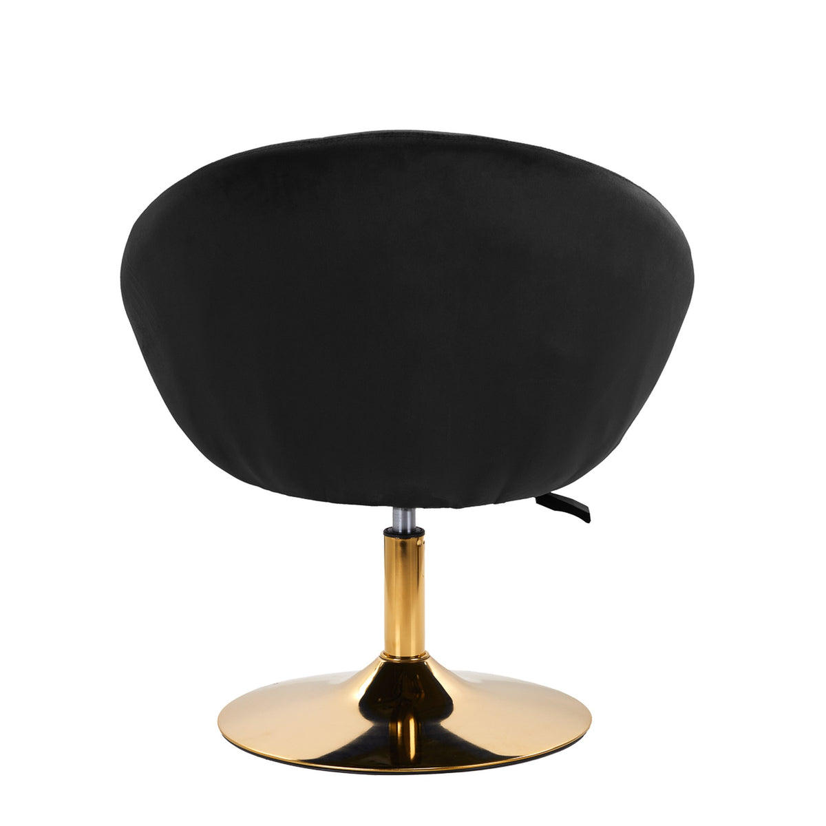 4Rico Poltrona Girevole QS-BL12G in Velluto - Nero