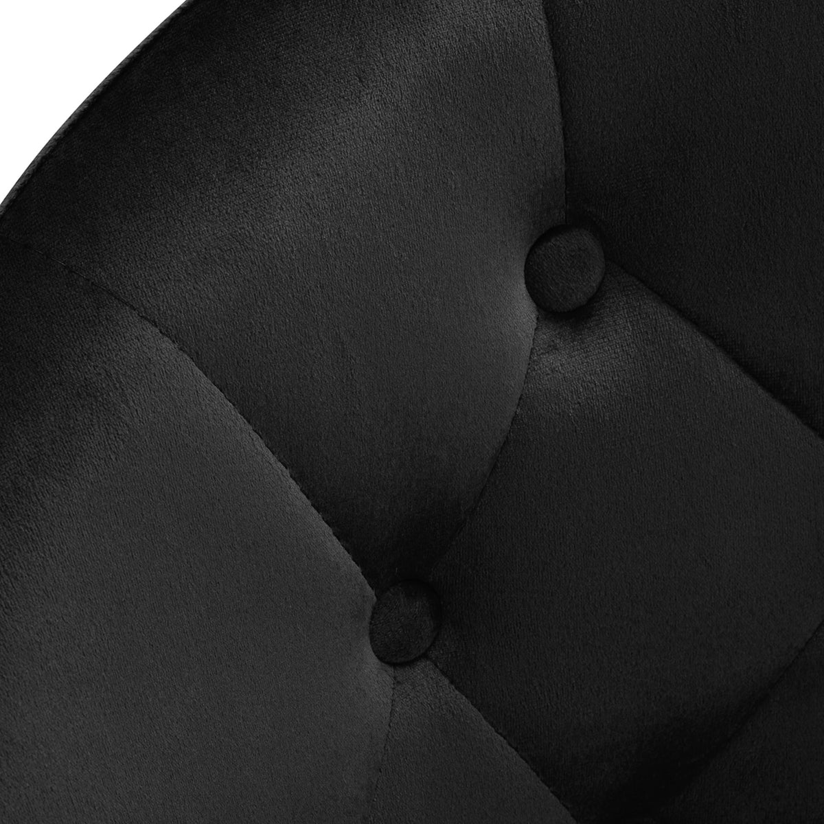 4Rico Poltrona Girevole QS-BL12G in Velluto - Nero