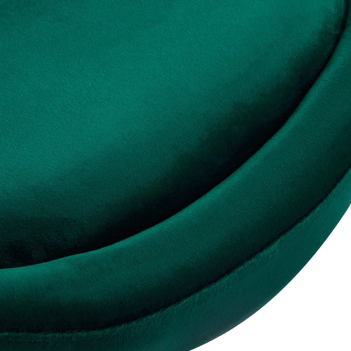 4Rico Poltrona Girevole QS-BL12G in Velluto - Verde