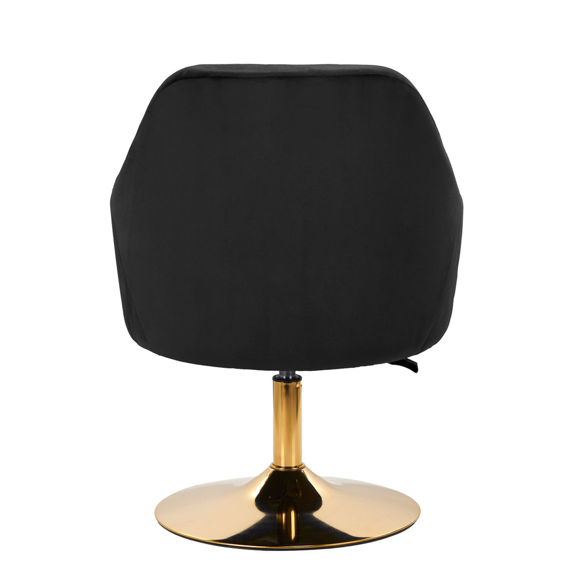 4Rico Poltrona Girevole QS-BL14G in Velluto - Nero