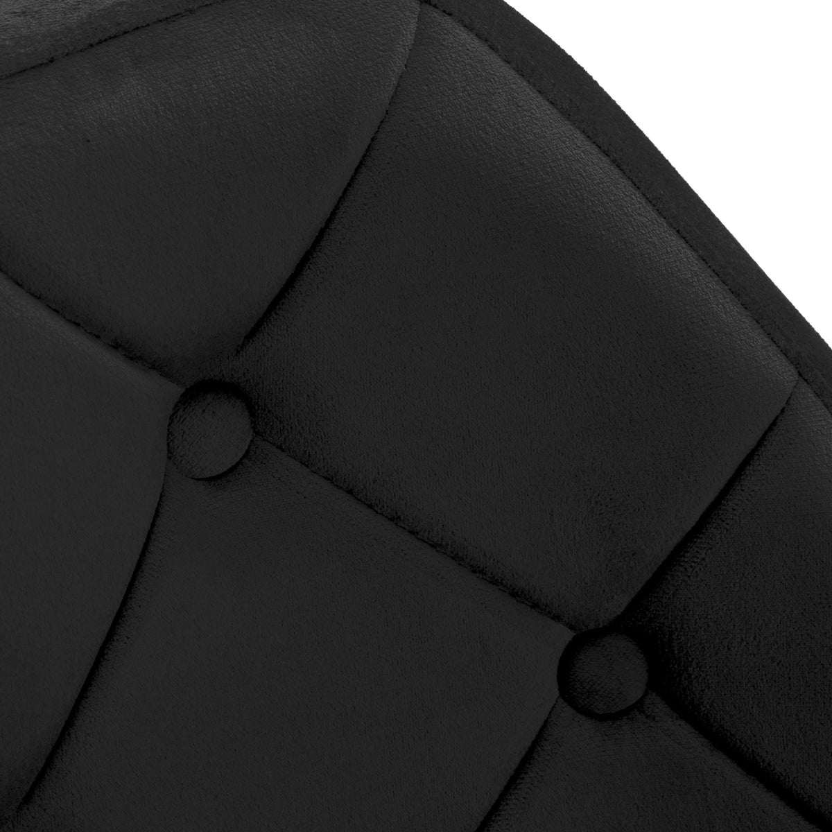 4Rico Poltrona Girevole QS-BL14G in Velluto - Nero