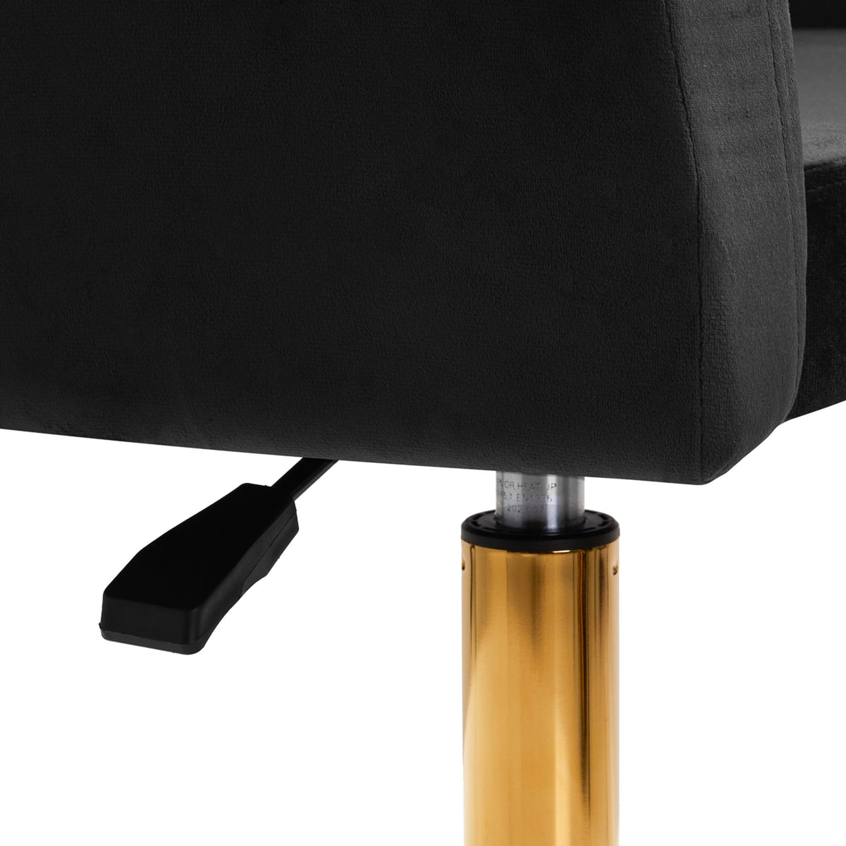 4Rico Poltrona Girevole QS-BL14G in Velluto - Nero