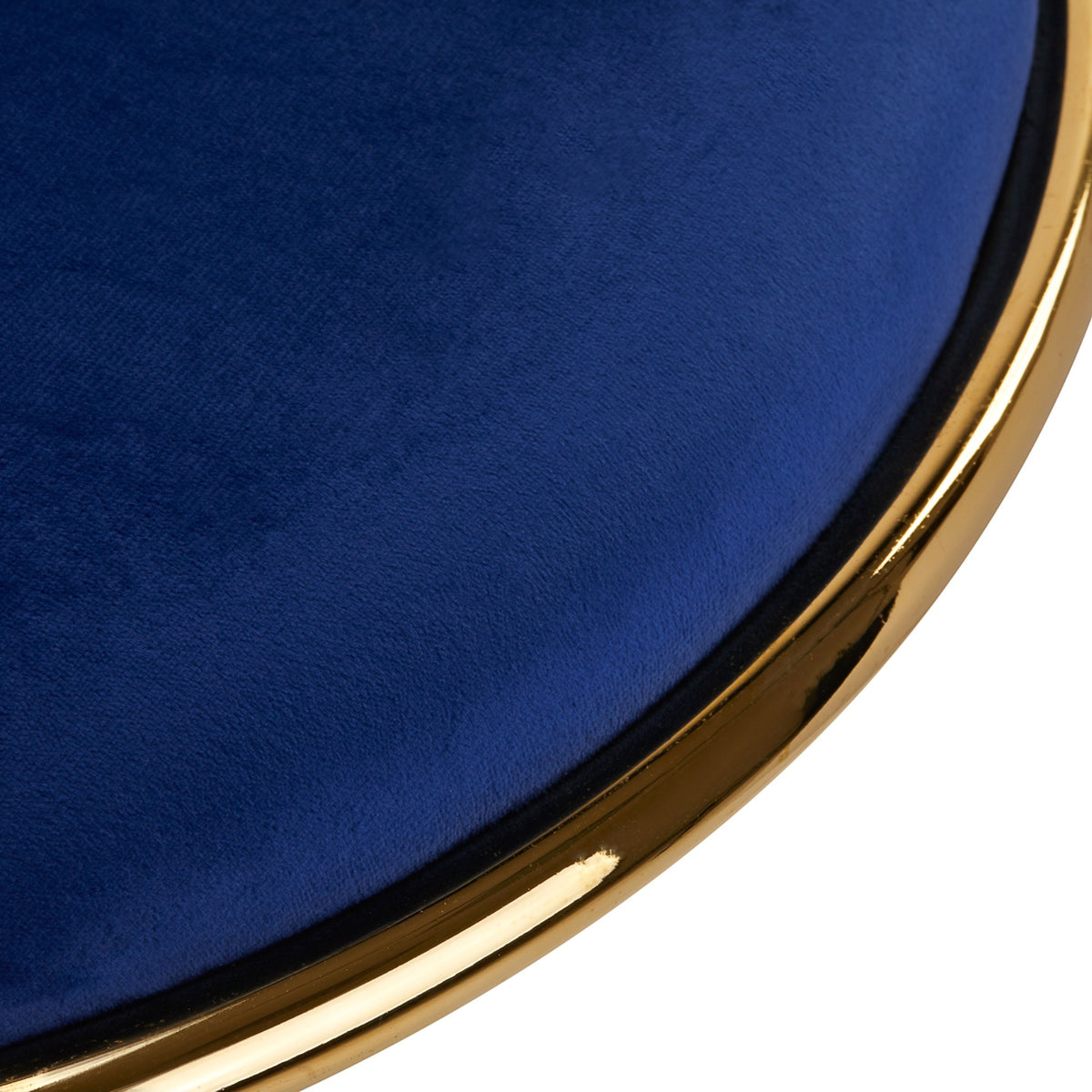 4Rico Poltrona Girevole QS-GW01G in Velluto - Blu Navy