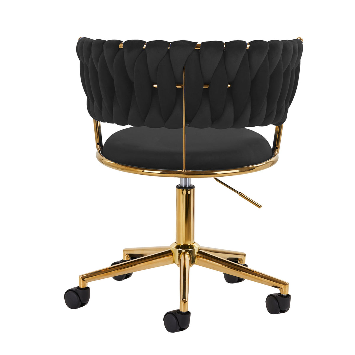 4Rico Poltrona Girevole QS-GW01G in Velluto - Nero
