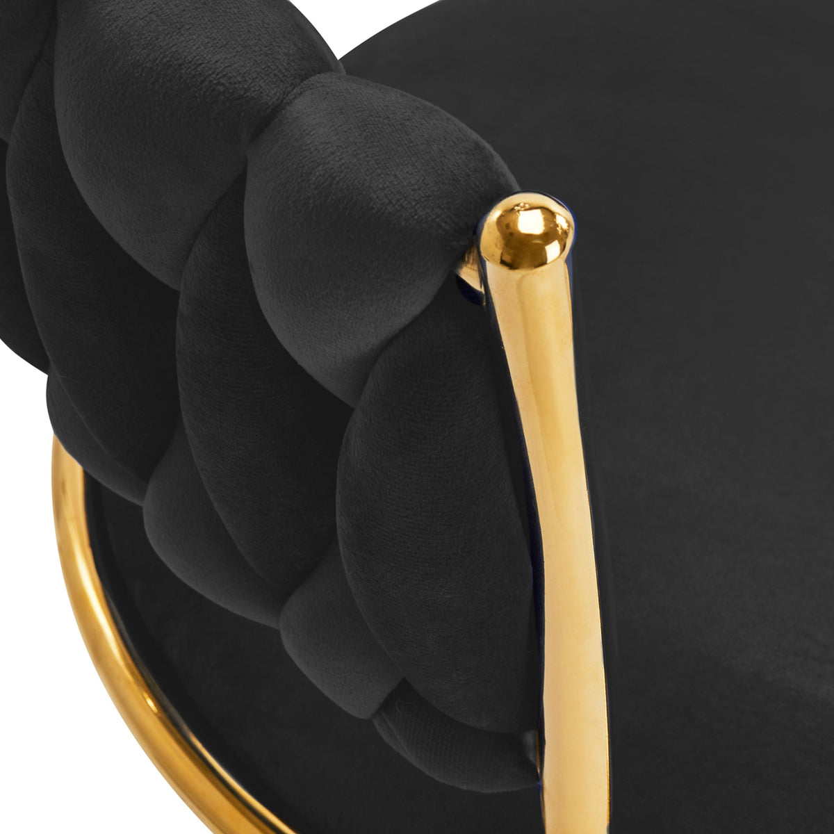 4Rico Poltrona Girevole QS-GW01G in Velluto - Nero