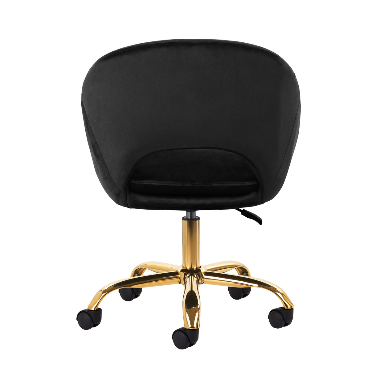 4Rico Poltrona Girevole QS-MF18G in Velluto - Nero