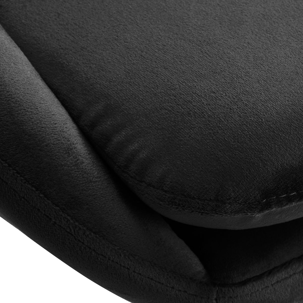 4Rico Poltrona Girevole QS-MF18G in Velluto - Nero