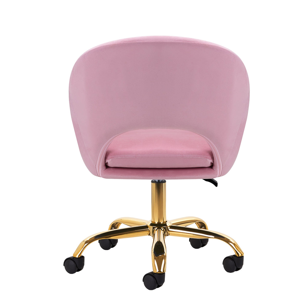 4Rico Poltrona Girevole QS-MF18G in Velluto - Rosa