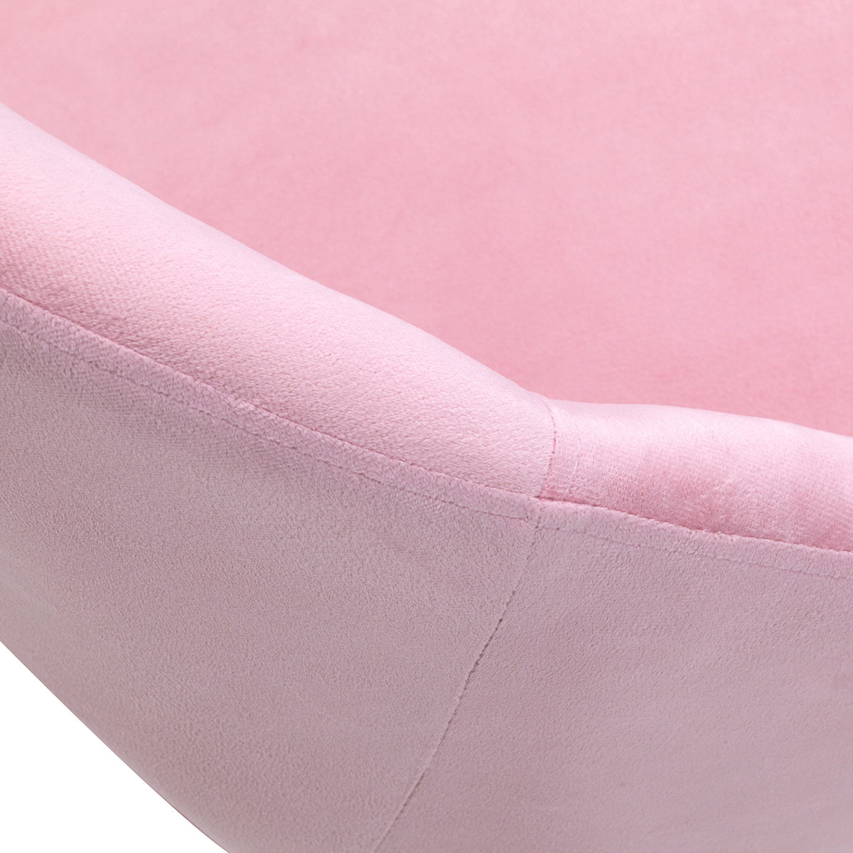 4Rico Poltrona Girevole QS-MF18G in Velluto - Rosa