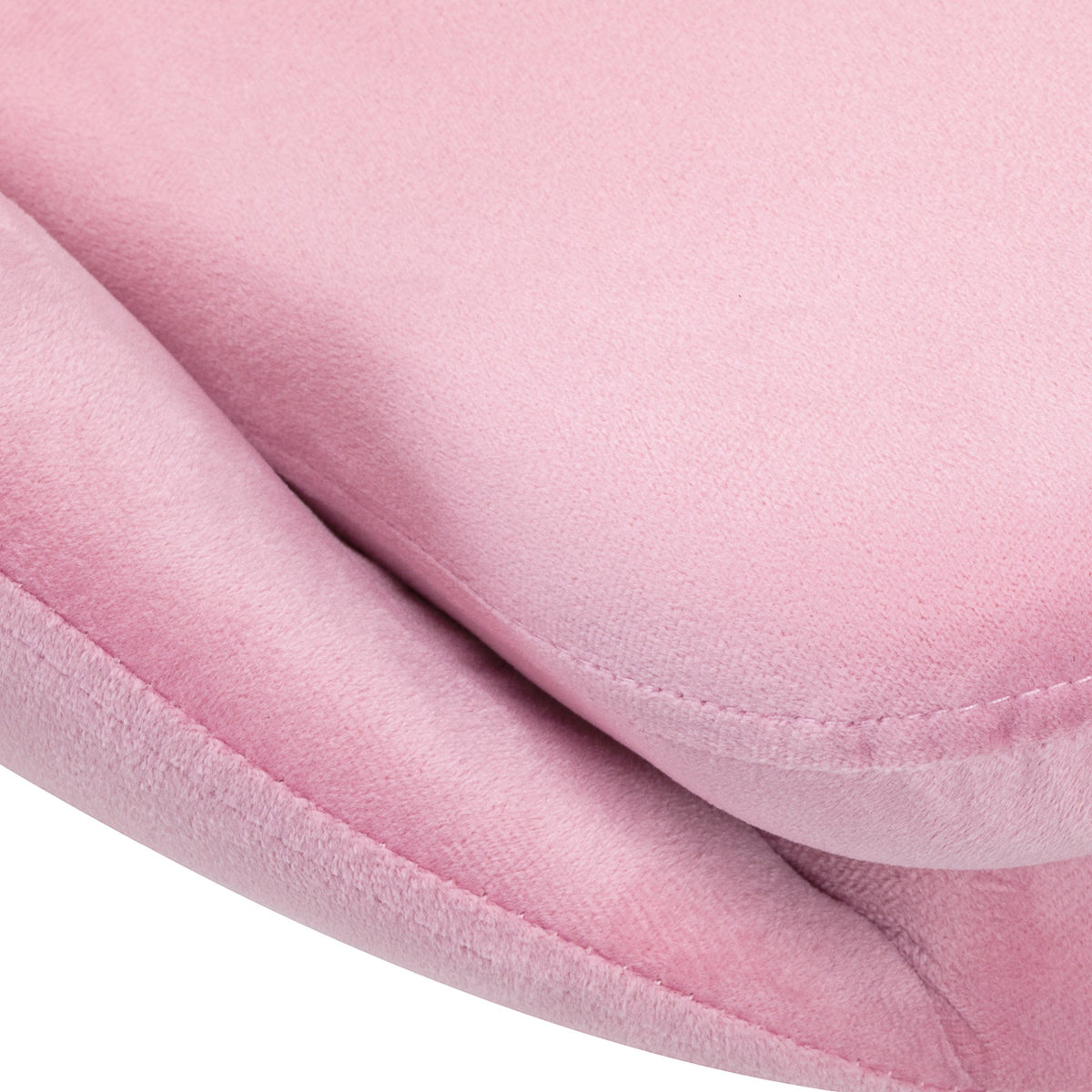 4Rico Poltrona Girevole QS-MF18G in Velluto - Rosa