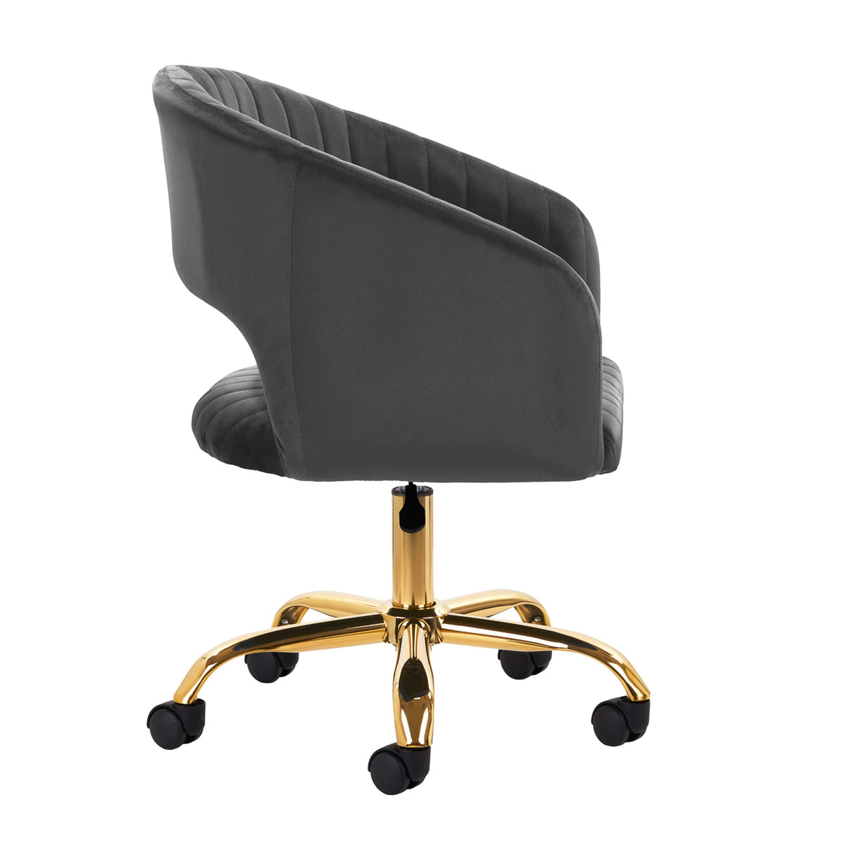 4Rico Poltrona Girevole QS-OF212G in Velluto - Grigio