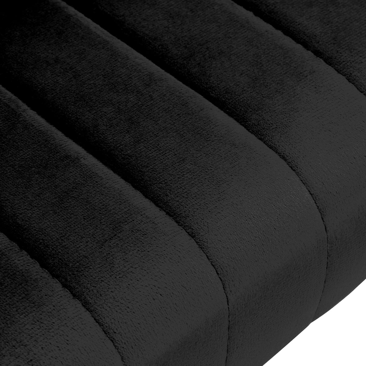 4Rico Poltrona Girevole QS-OF212G in Velluto - Nero