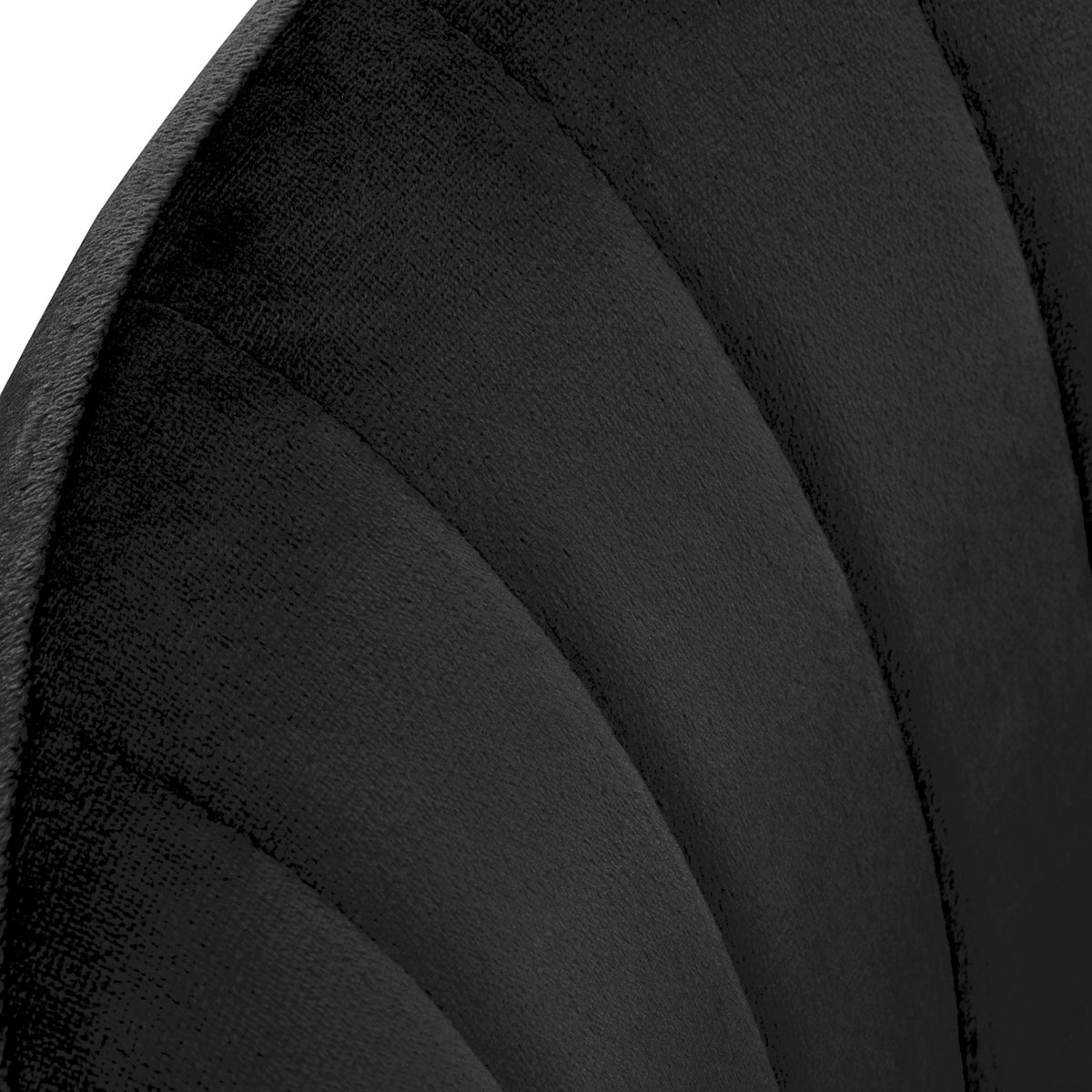 4Rico Poltrona Girevole QS-OF212G in Velluto - Nero