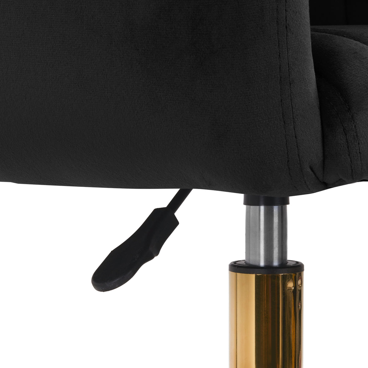 4Rico Poltrona Girevole QS-OF212G in Velluto - Nero