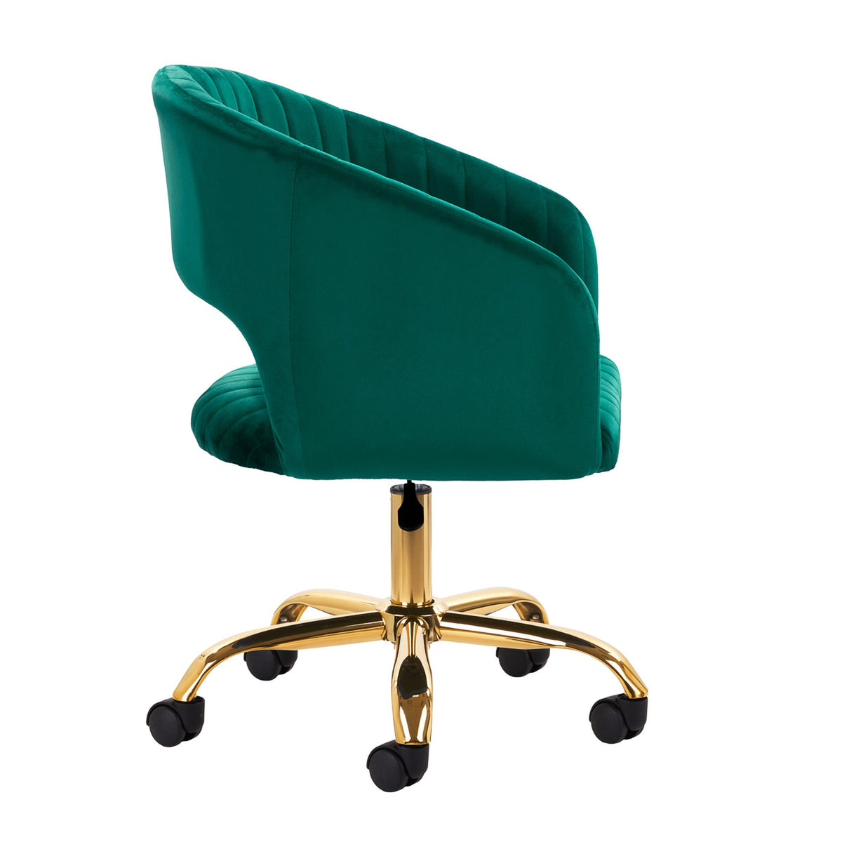 4Rico Poltrona Girevole QS-OF212G in Velluto - Verde
