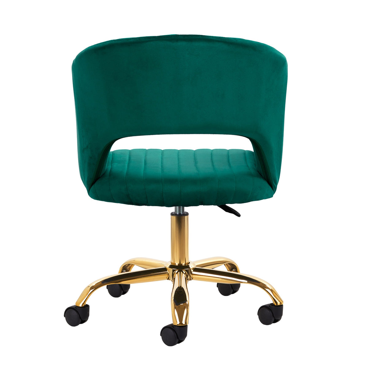 4Rico Poltrona Girevole QS-OF212G in Velluto - Verde