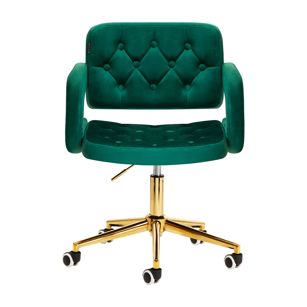 4Rico Poltrona Girevole QS-OF213G in Velluto - Verde