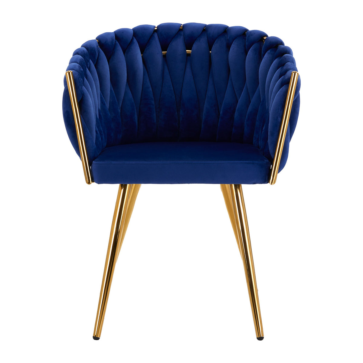 4Rico Poltrona QS-GW06G in Velluto - Blu Navy