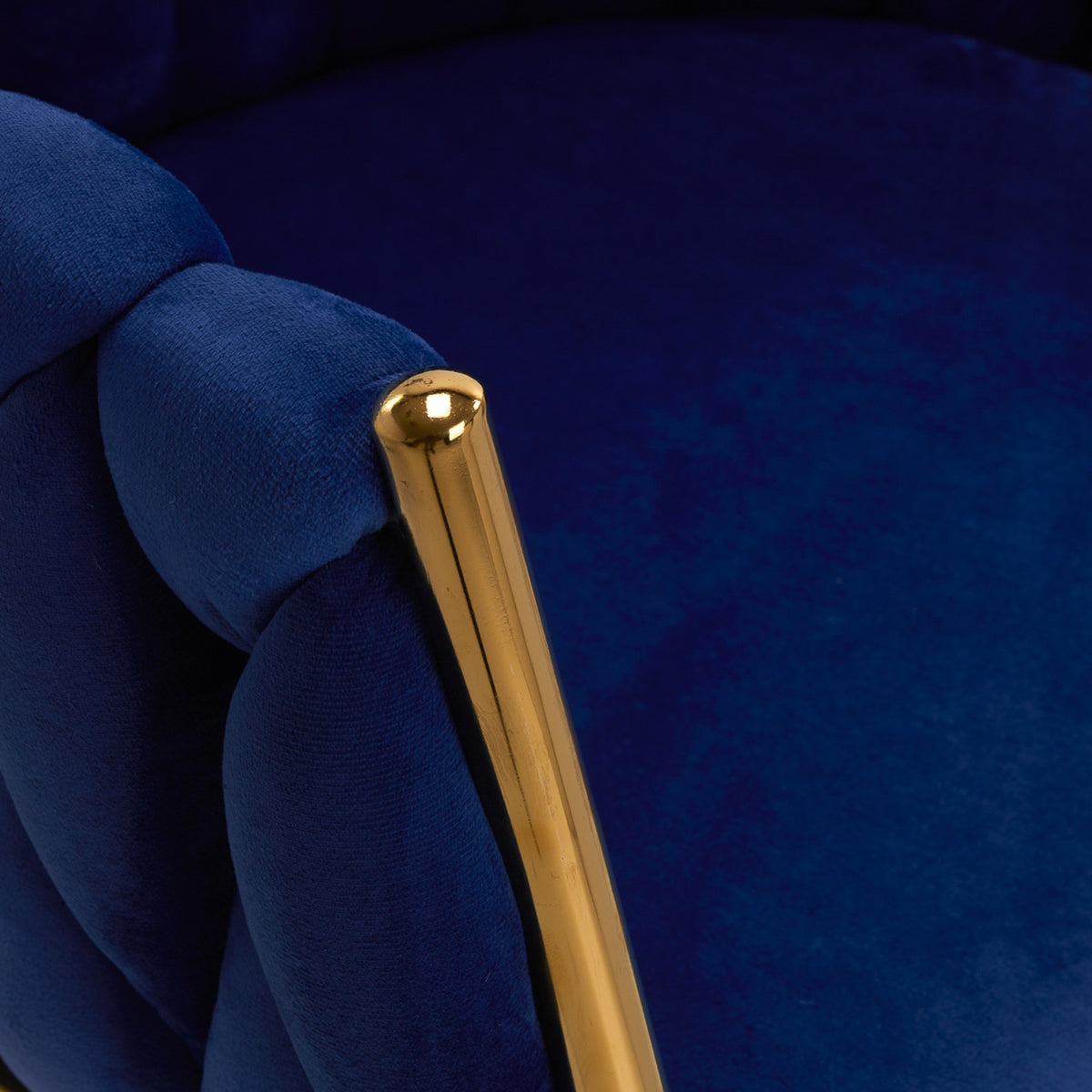 4Rico Poltrona QS-GW06G in Velluto - Blu Navy