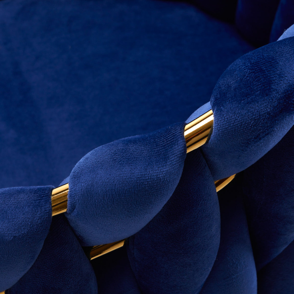 4Rico Poltrona QS-GW06G in Velluto - Blu Navy