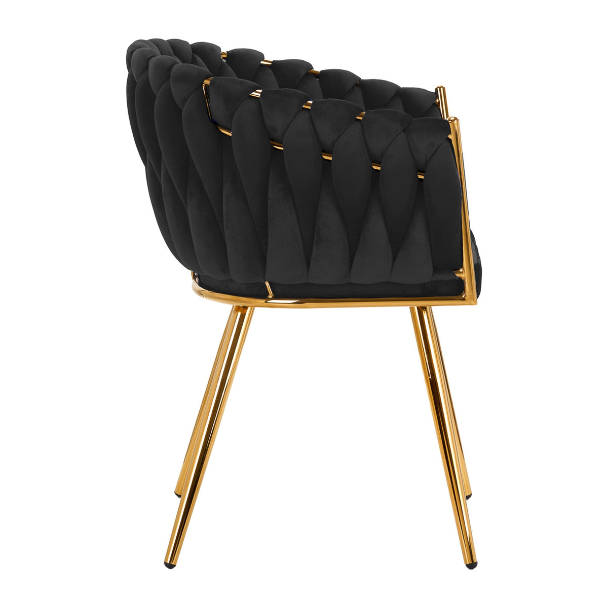 4Rico Poltrona QS-GW06G in Velluto - Nero