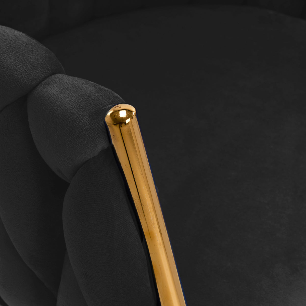 4Rico Poltrona QS-GW06G in Velluto - Nero