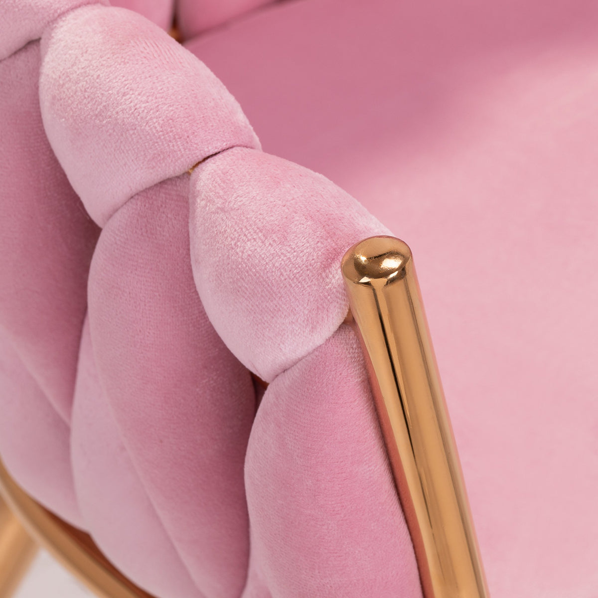 4Rico Poltrona QS-GW06G in Velluto - Rosa