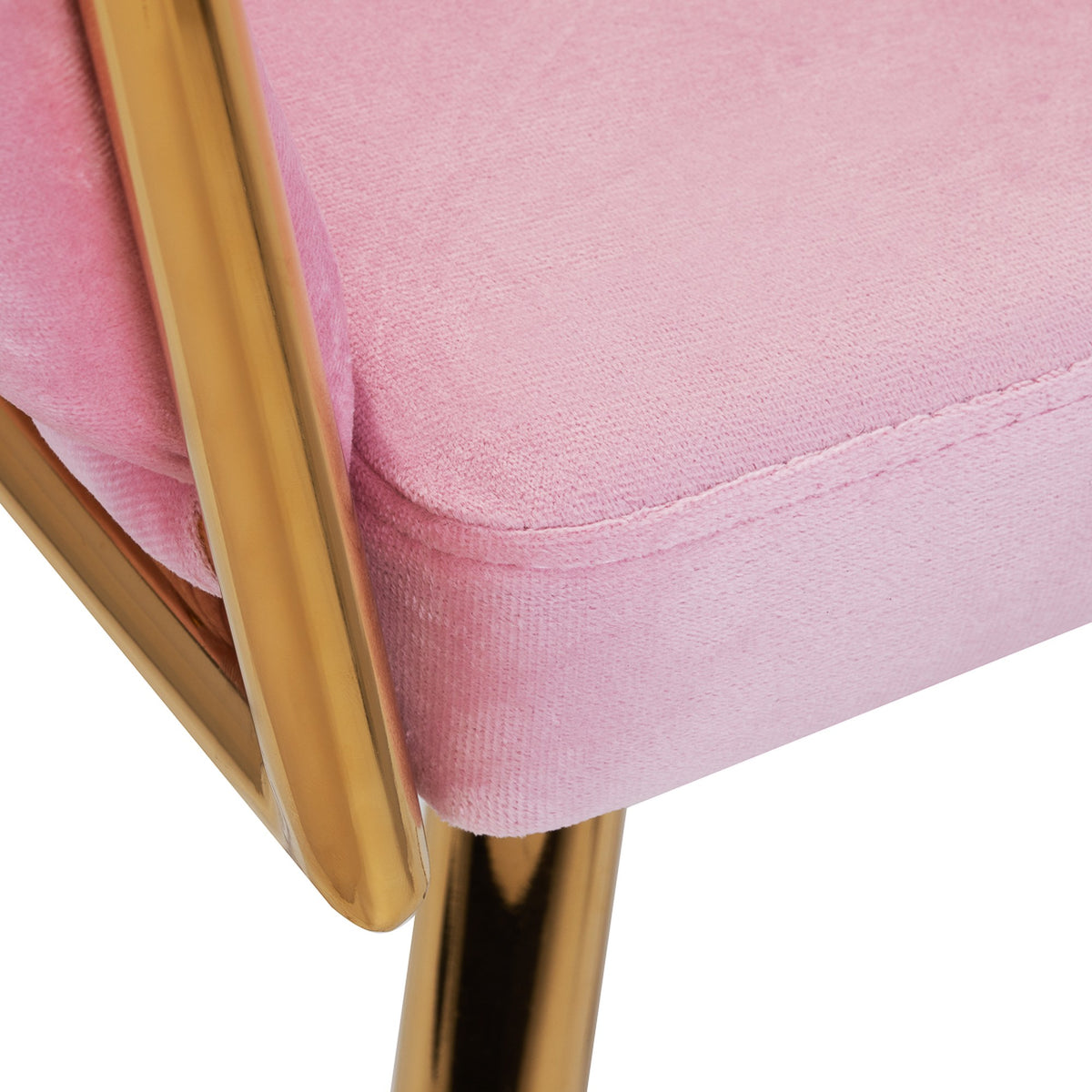 4Rico Poltrona QS-GW06G in Velluto - Rosa