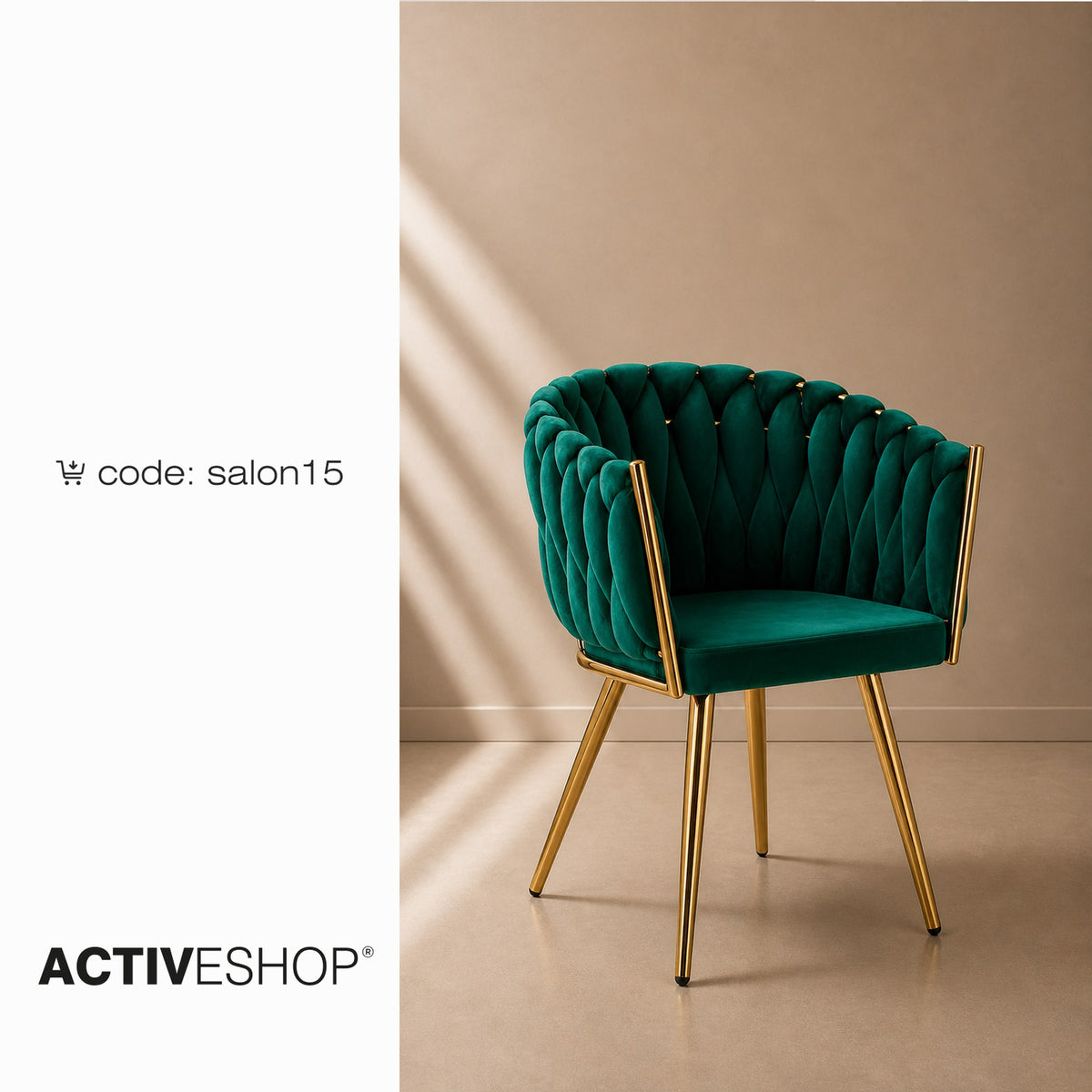 4Rico Poltrona QS-GW06G in Velluto - Verde
