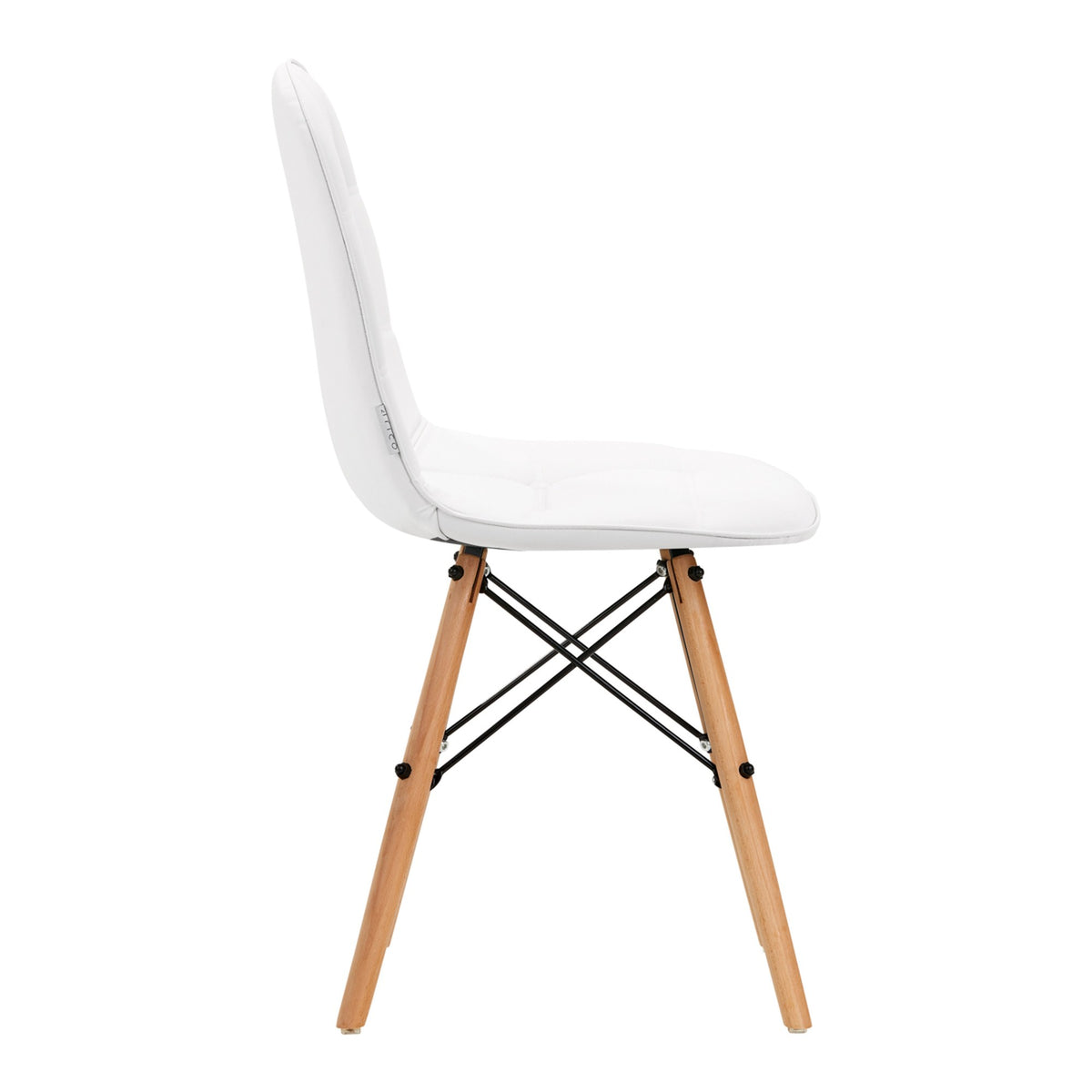 4Rico Sedia Scandinava QS-185 in Ecopelle - Bianco