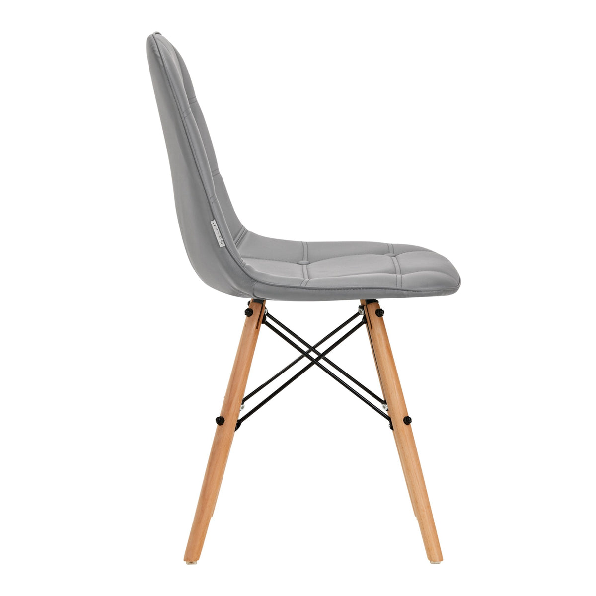 4Rico Sedia Scandinava QS-185 in Ecopelle - Grigio