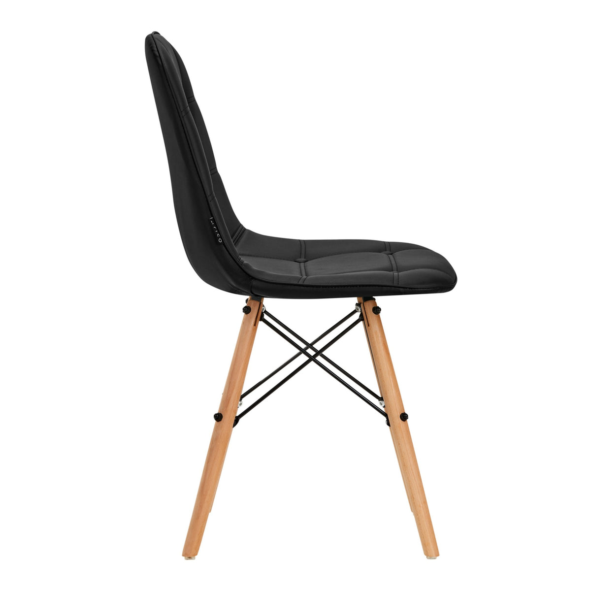 4Rico Sedia Scandinava QS-185 in Ecopelle - Nero
